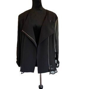 Lane Bryant Black Moto Styled Jacket